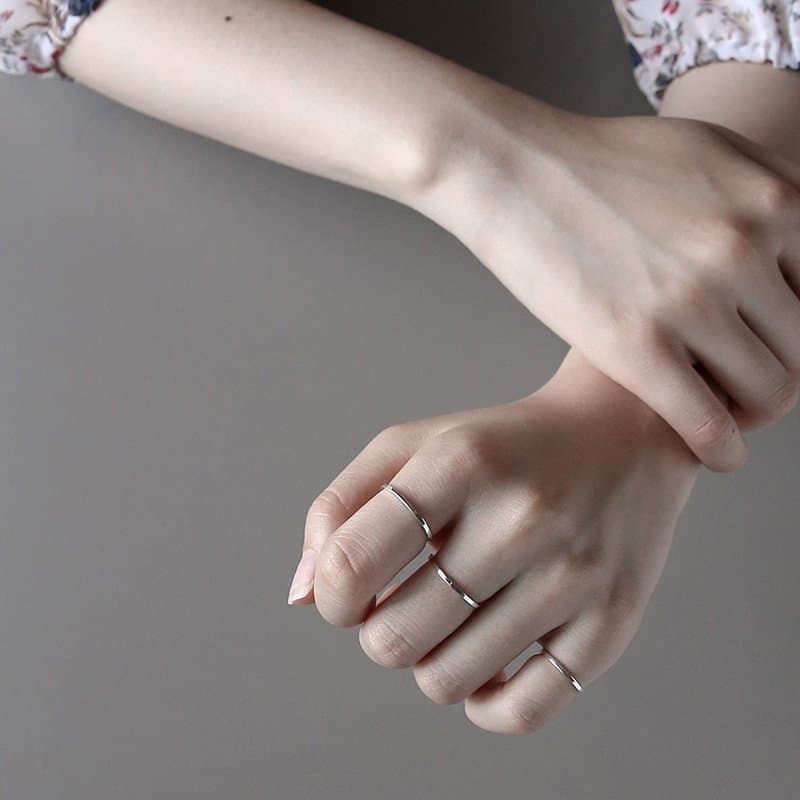 Very Fine Prime Circle 925 Sterling Silver Adjustable Ring
