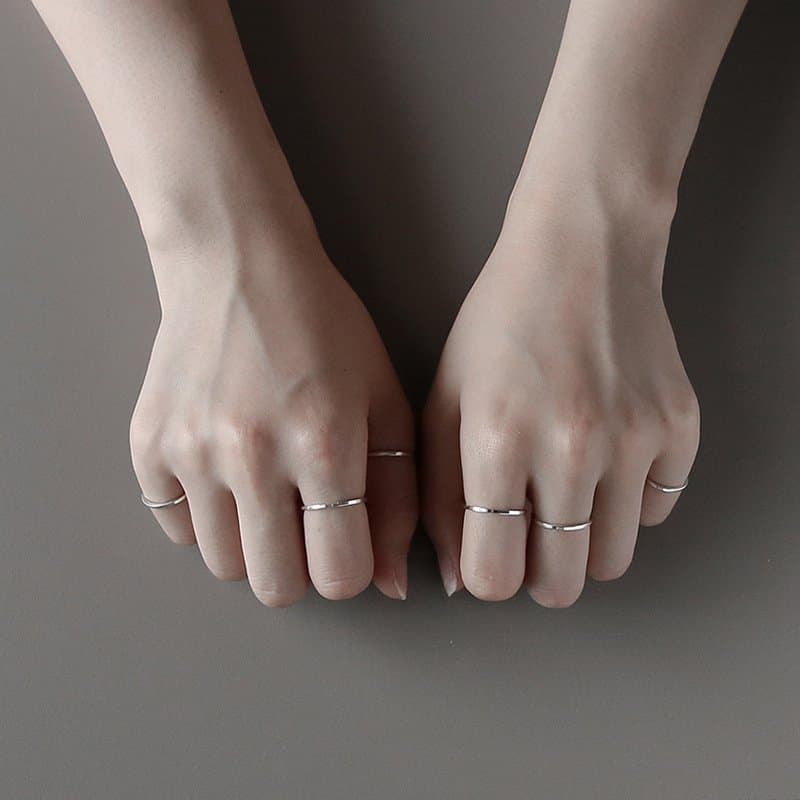Very Fine Prime Circle 925 Sterling Silver Adjustable Ring