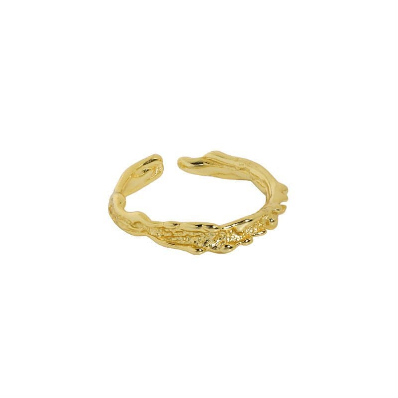 Classic Irregular 925 Sterling Silver Adjustable Ring