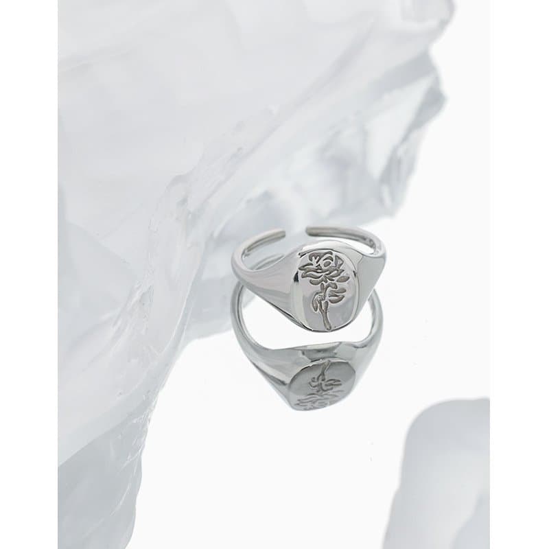 Rose Flower 925 Sterling Silver Ring