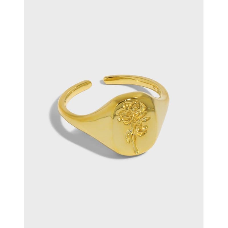 Rose Flower 925 Sterling Silver Ring