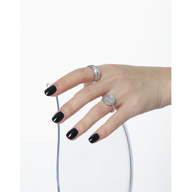 Round Direction Compass 925 Sterling Silver Adjustable Ring
