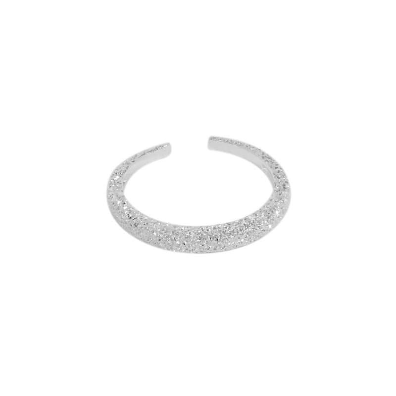Shining Glittering River 925 Sterling Silver Adjustable Ring