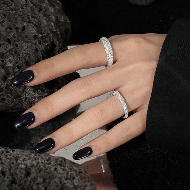 Shining Glittering River 925 Sterling Silver Adjustable Ring