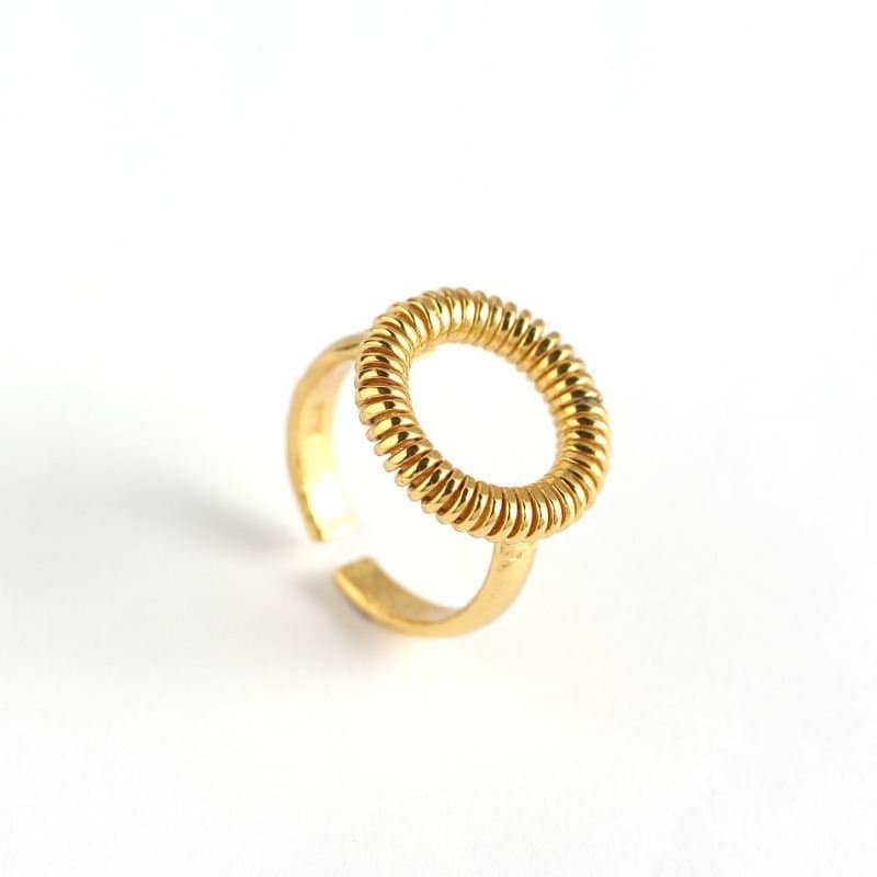 Round Spring 925 Sterling Silver Adjustable Ring