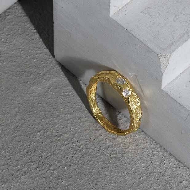 Irrgular CZ 925 Sterling Silver Ring