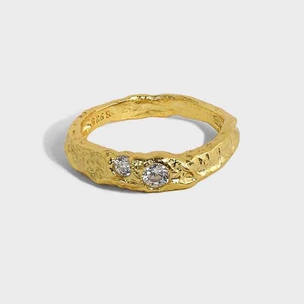 Irrgular CZ 925 Sterling Silver Ring