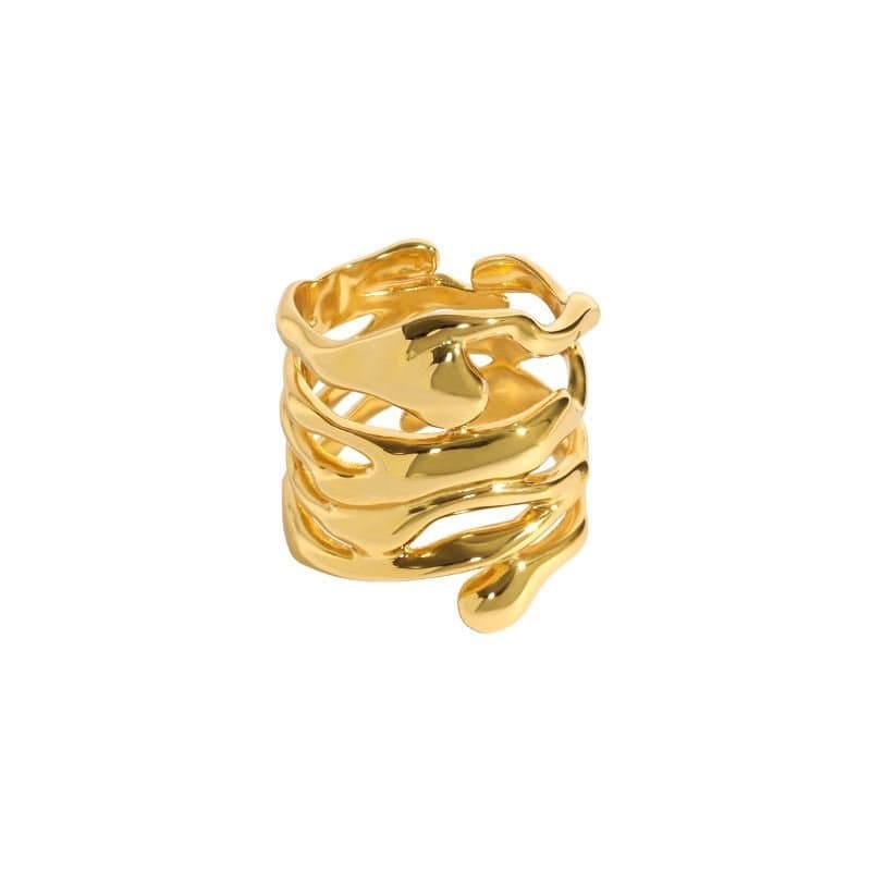 Multi Layer Cross 925 Sterling Silver Adjustable Ring