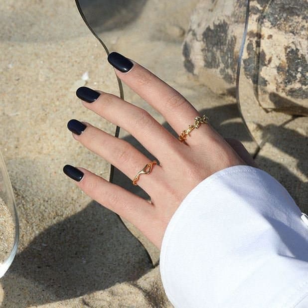 Olive Branch 925 Sterling Silver Adjustable Ring
