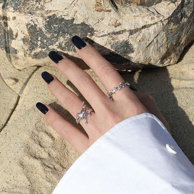 Olive Branch 925 Sterling Silver Adjustable Ring