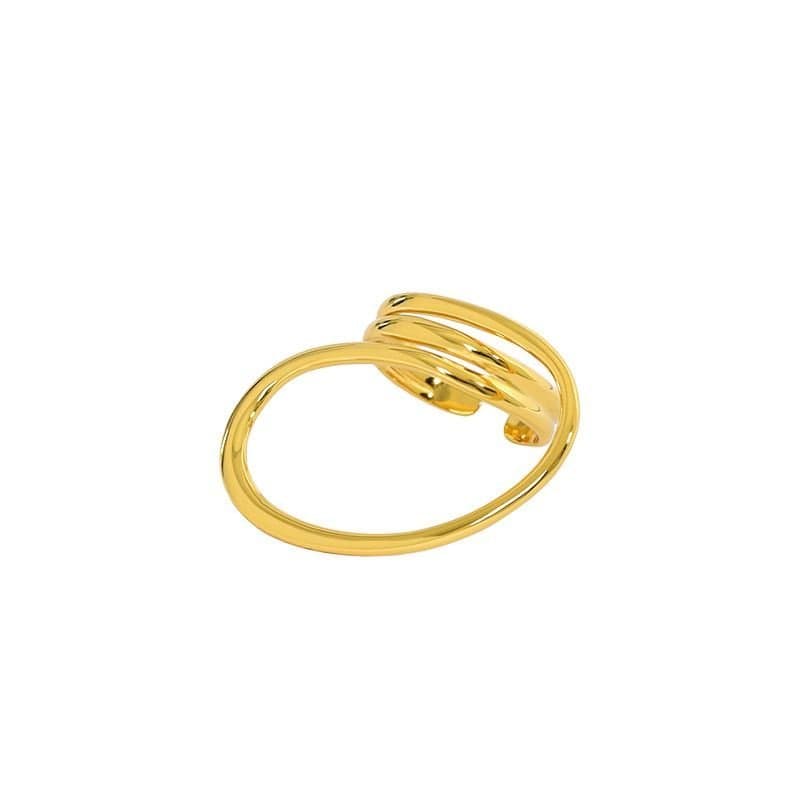 Minimalism Multi Layer Twisted 925 Sterling Silver Adjustable Ring
