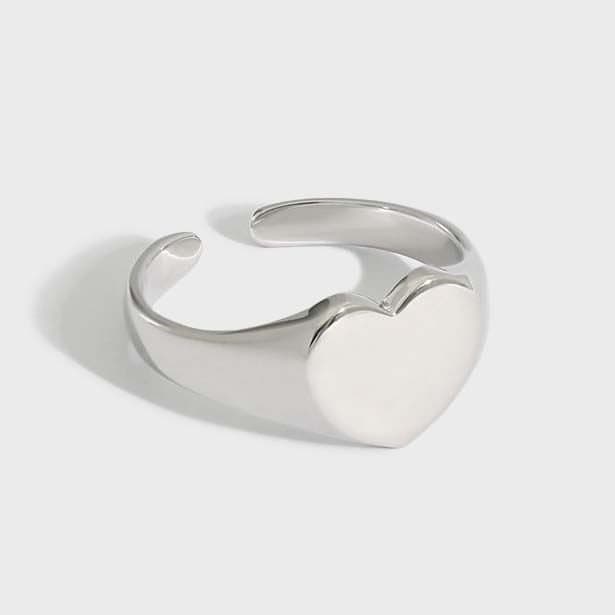 Heart 925 Sterling Silver Adjustable Ring
