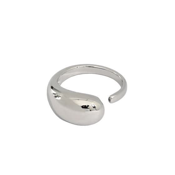 Drop Gloss 925 Sterling Silver Adjustable Ring
