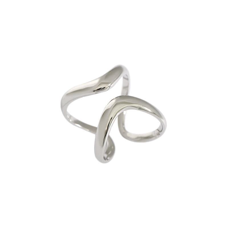 Hollow Irregular 925 Sterling Silver Adjustable Ring