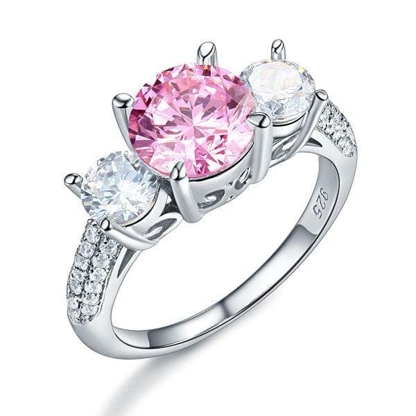 2 Carat Fancy Pink Created Diamond Vintage Style Ring
