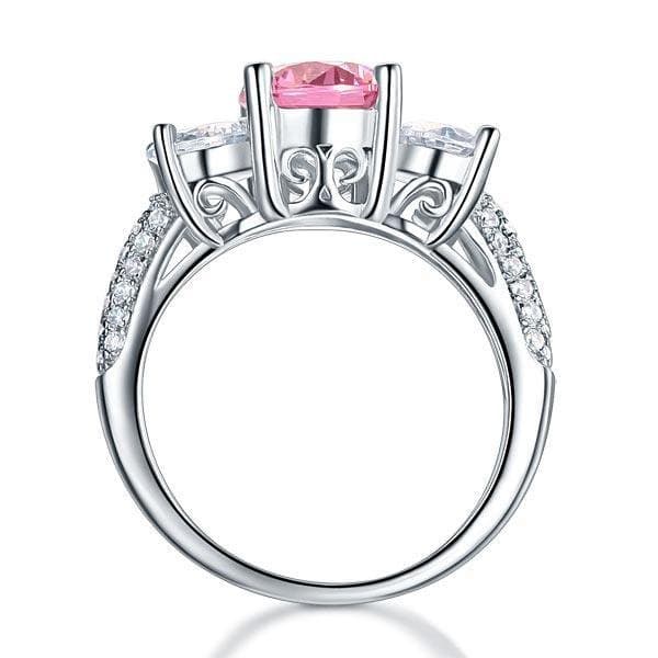 2 Carat Fancy Pink Created Diamond Vintage Style Ring