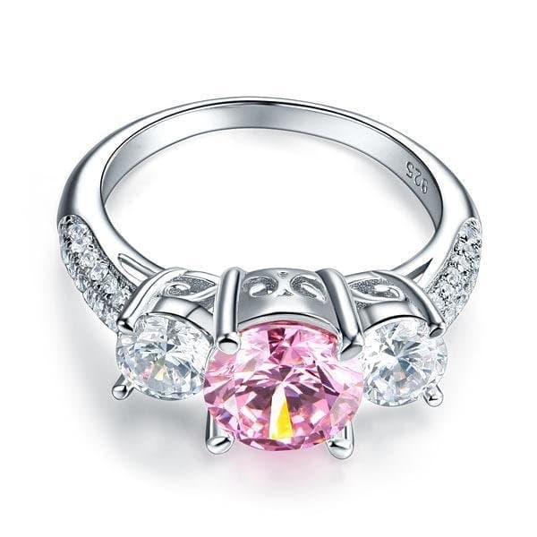 2 Carat Fancy Pink Created Diamond Vintage Style Ring