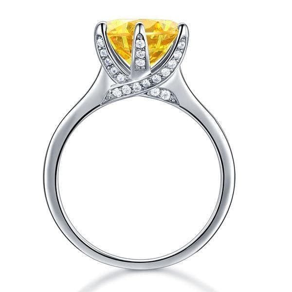 3 Carat Yellow Canary Created Diamond Ring