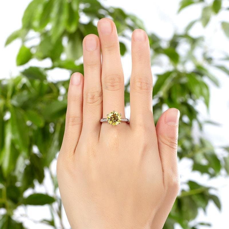 3 Carat Yellow Canary Created Diamond Ring