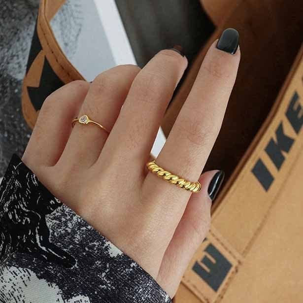 CZ Heart 925 Sterling Silver Adjustable Ring