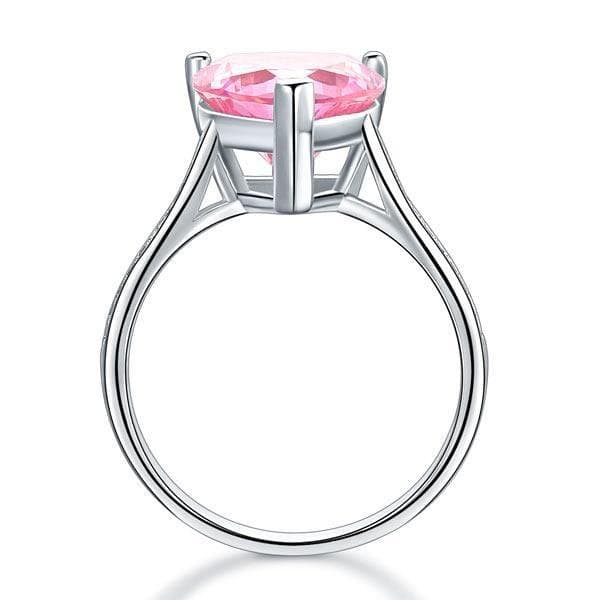 3.5 Carat Heart Pink Created Diamond Ring