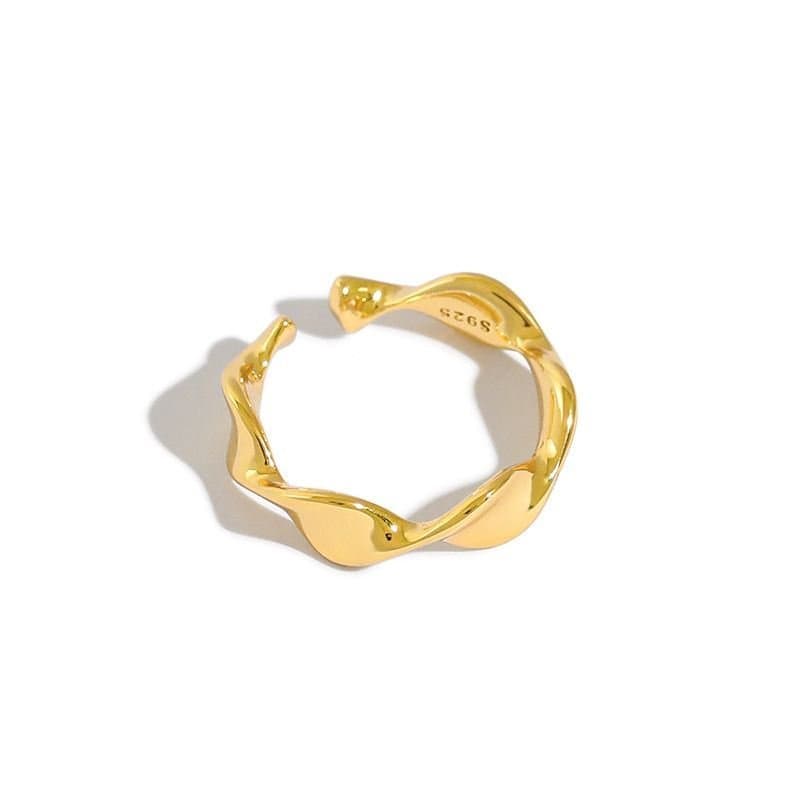 Mobius Twist 925 Sterling Silver Adjustable Ring