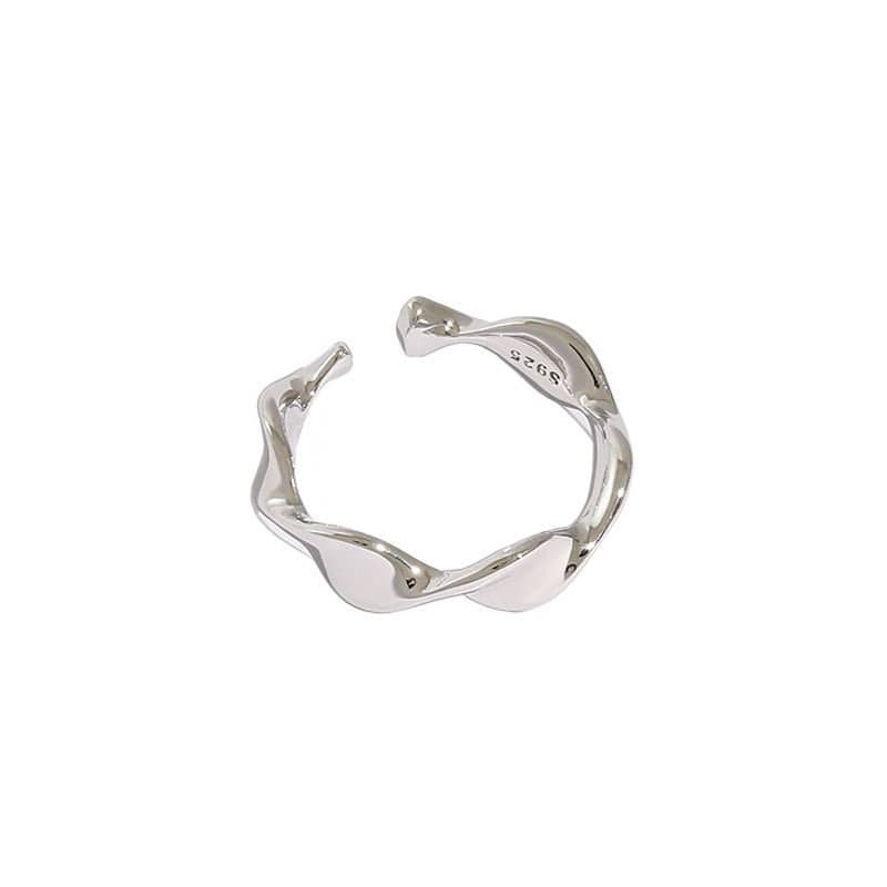Mobius Twist 925 Sterling Silver Adjustable Ring