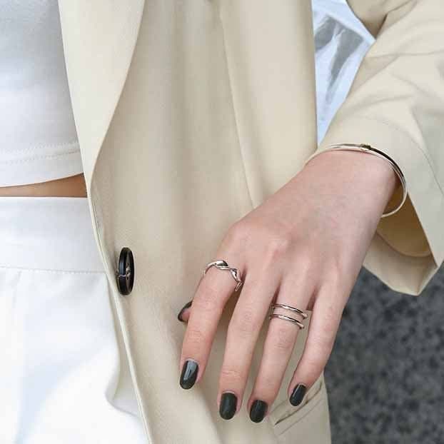 Mobius Twist 925 Sterling Silver Adjustable Ring