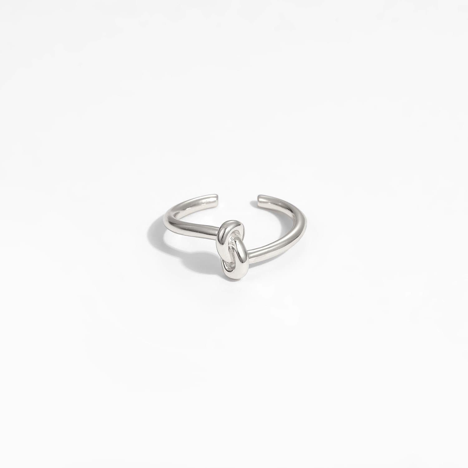 Minimalist Knot 925 Sterling Silver Adjustable Ring