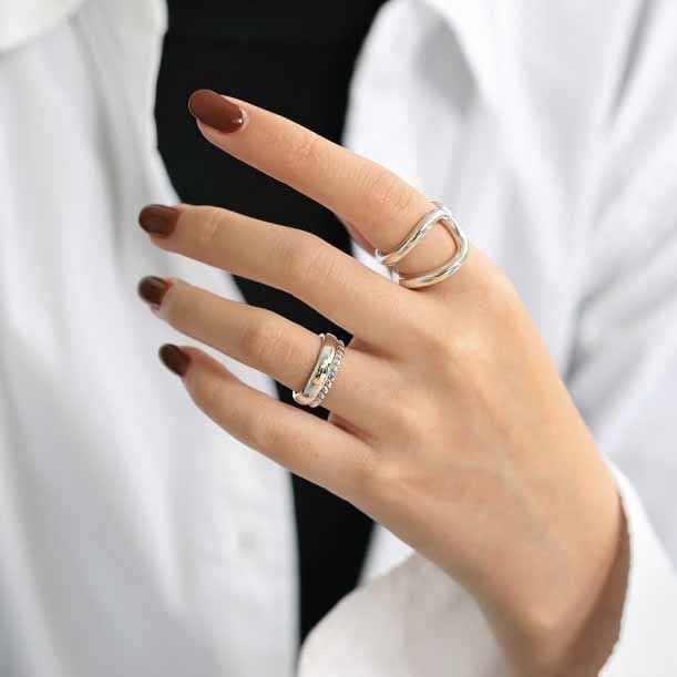 Twisted 925 Sterling Silver Wide Adjustable Ring