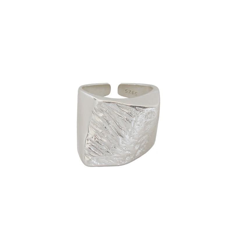 Irregular Geometric 925 Sterling Silver Adjustable Ring