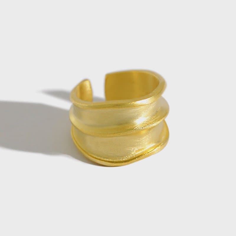 Minimalism Wide 925 Sterling Silver Adjustable Ring