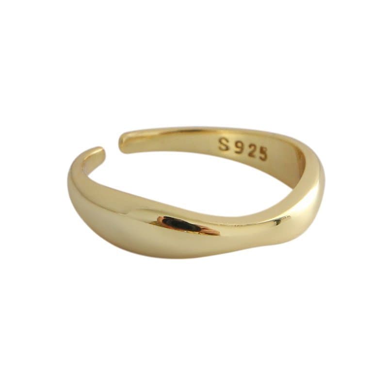 Wave 925 Sterling Silver Adjustable Ring
