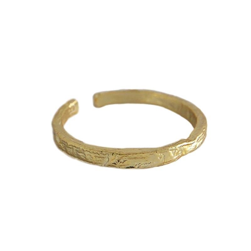Irregular Thin 925 Sterling Silver Adjustable Ring