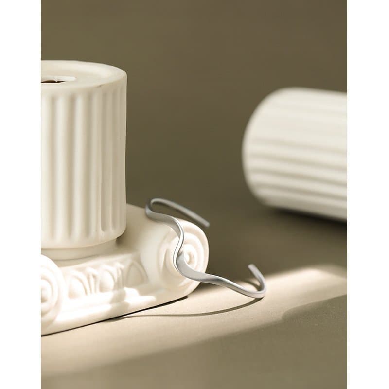 Irregular Wave 925 Sterling Silver Open Bangle