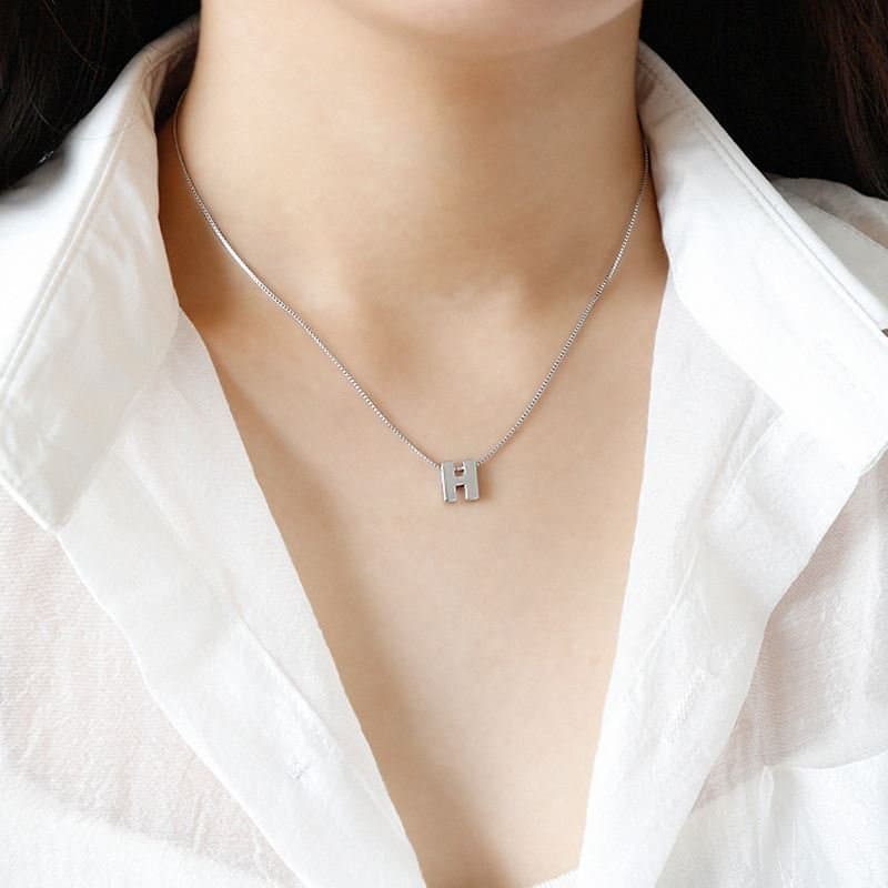 Letters A-Z 925 Sterling Silver Pendant