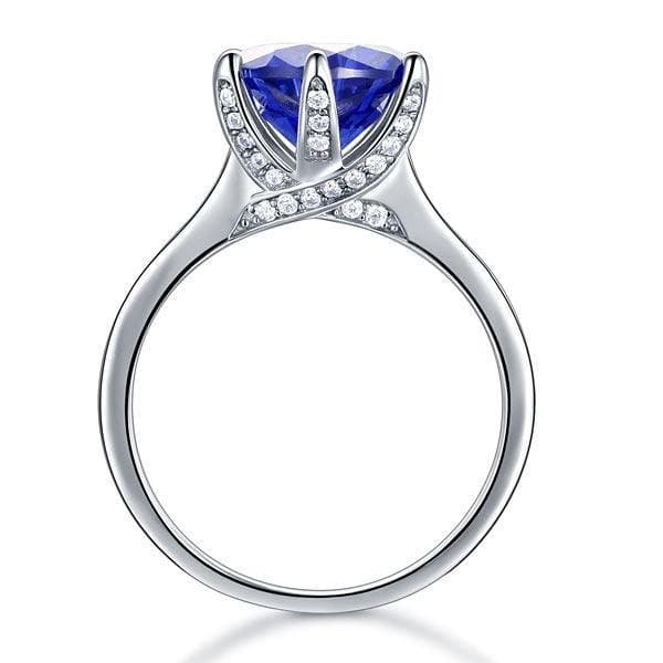 3 Carat Blue Created Diamond Ring