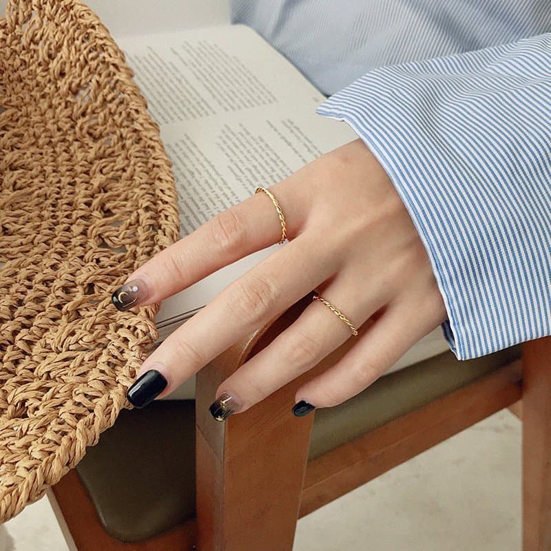 Minimalism Twisted 925 Sterling Silver Ring