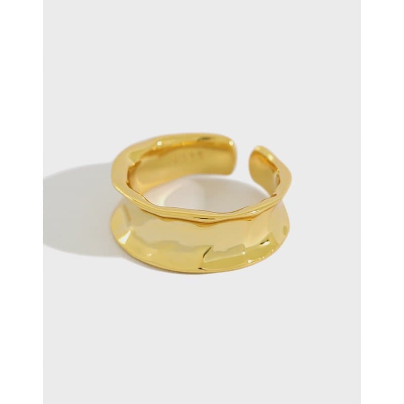 Irregular Wide 925 Sterling Silver Adjustable Ring