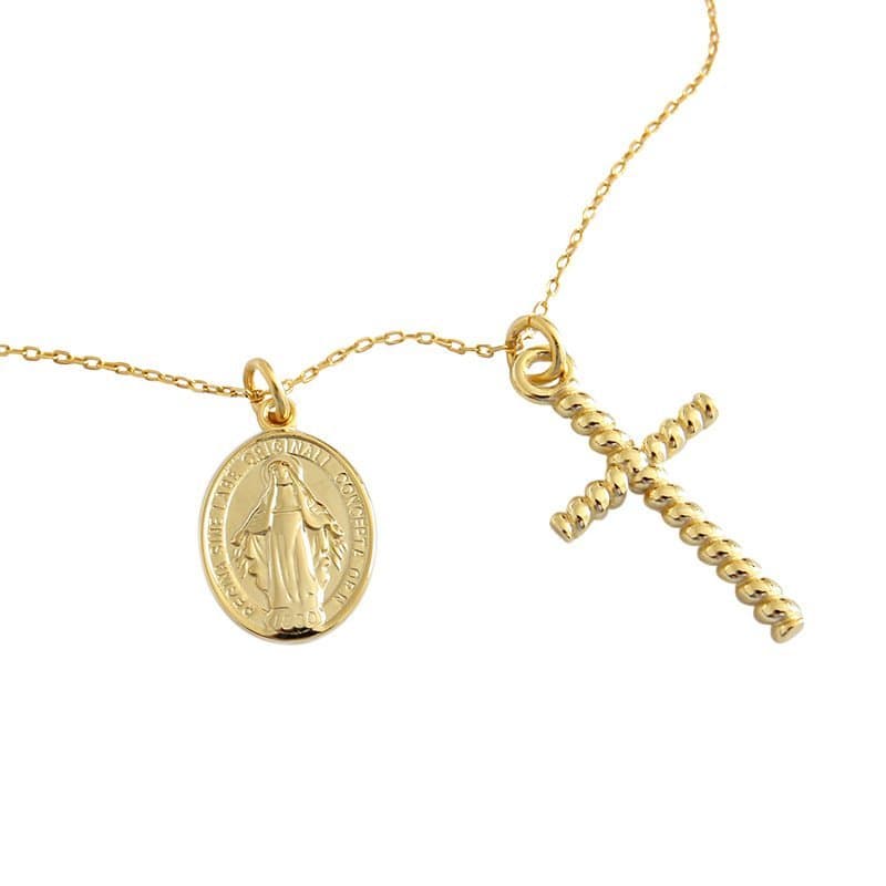Twisted Cross Tag 925 Sterling Silver Pendant