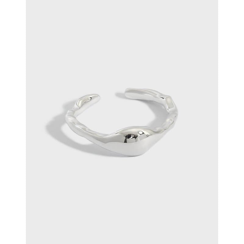 Irregular Stone 925 Sterling Silver Adjustable Ring