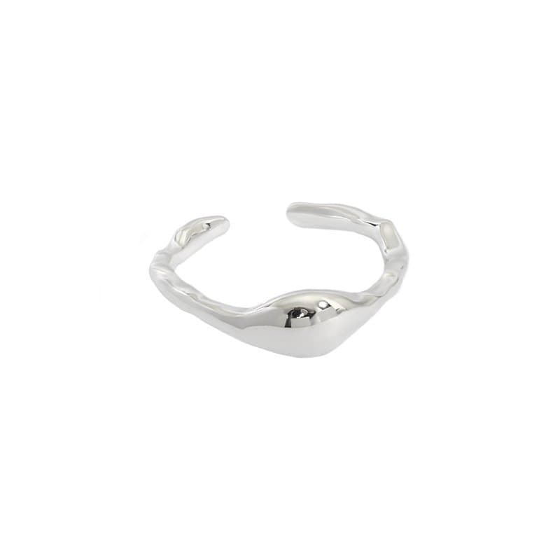 Irregular Stone 925 Sterling Silver Adjustable Ring