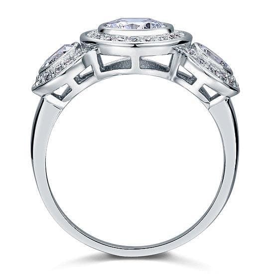 Art Deco 2.5 Carat Created Diamond Ring