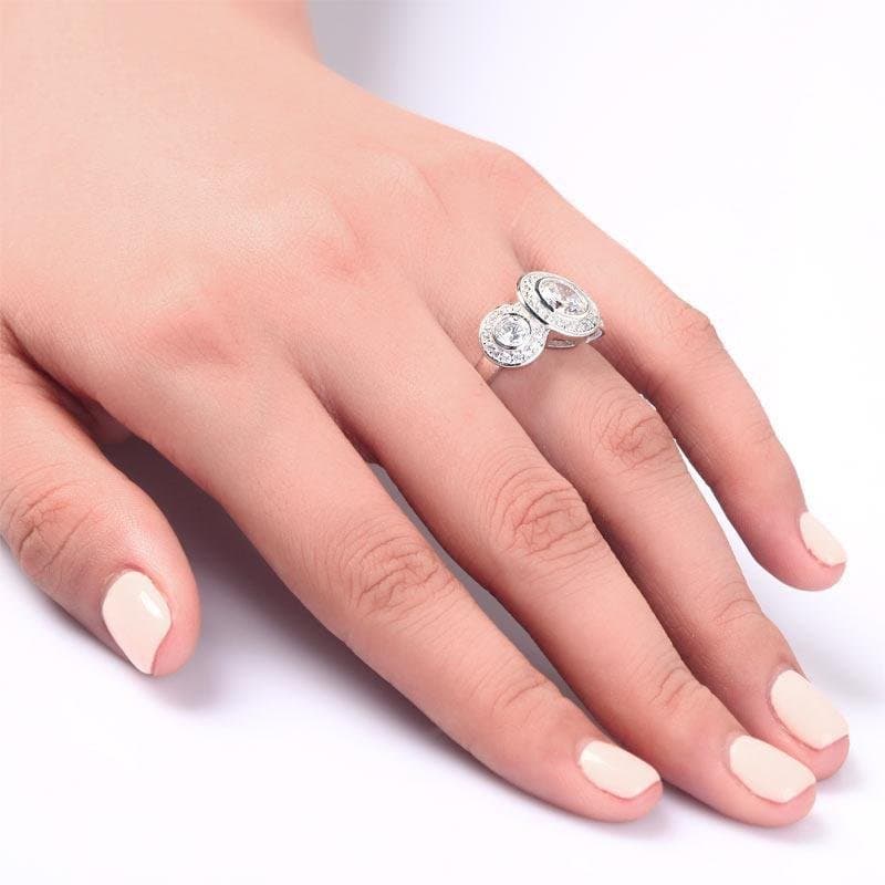 Art Deco 2.5 Carat Created Diamond Ring