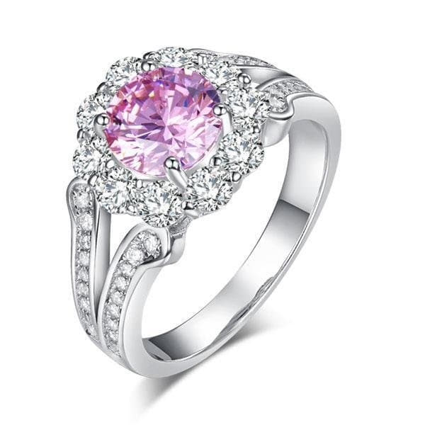 Art Deco Vintage 1.25 Ct Pink Created Diamond Ring