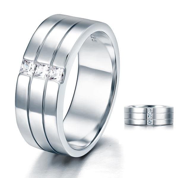Created Diamond Men's Wedding Band