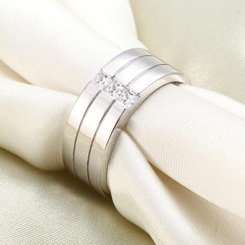 Created Diamond Men's Wedding Band