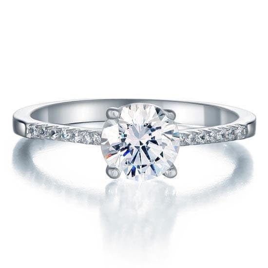 Created Diamond Silver Ring