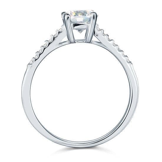 Created Diamond Silver Ring