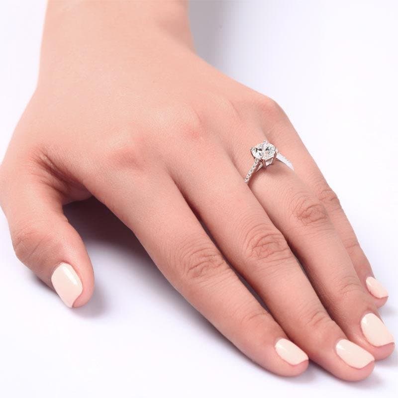 Created Diamond Silver Ring